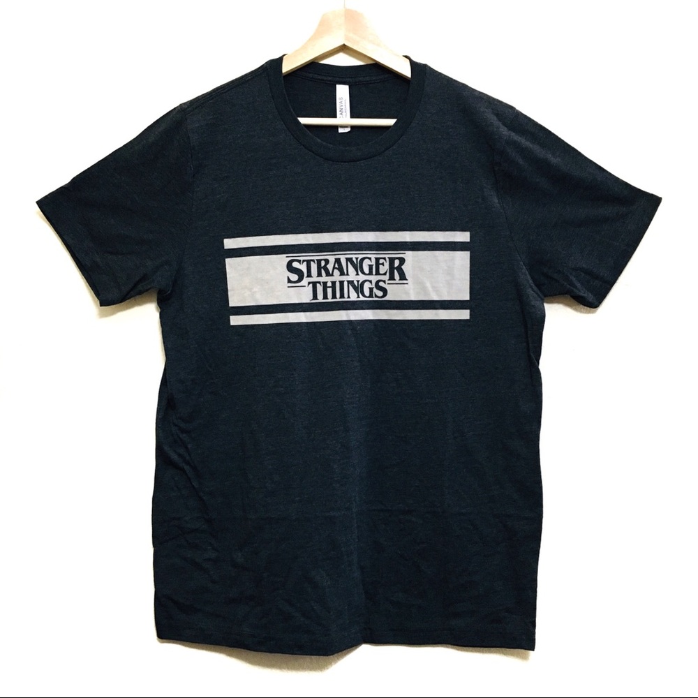 NWOT Stranger Things dark gray grey men’s T shirt